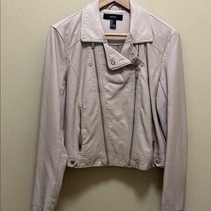 Forever 21 Cream Leather Jacket